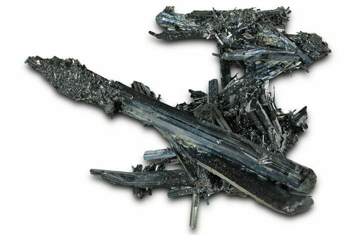 Very Lustrous Metallic Stibnite Crystals - Jiangxi, China #326627